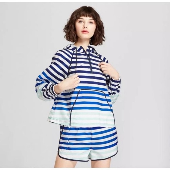 Hunter for Target Jackets & Blazers - Hunter for Target / striped windbreaker / rain jacket
